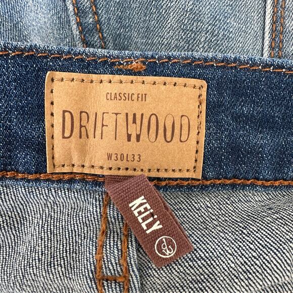 Driftwood Kelly Bootcut Jeans Size 30 Blue Floral Embroidered Boho Mid Rise - Picture 4 of 7